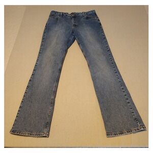 Gap 1969 Bootcut Stretch Jeans Sandblast Wash Blue Denim 16 Long Y2K 121846-00-1